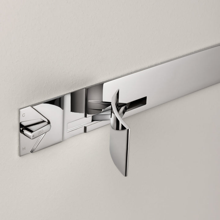 Cut Plus Wall mounted mixer with spout L. 200 mm