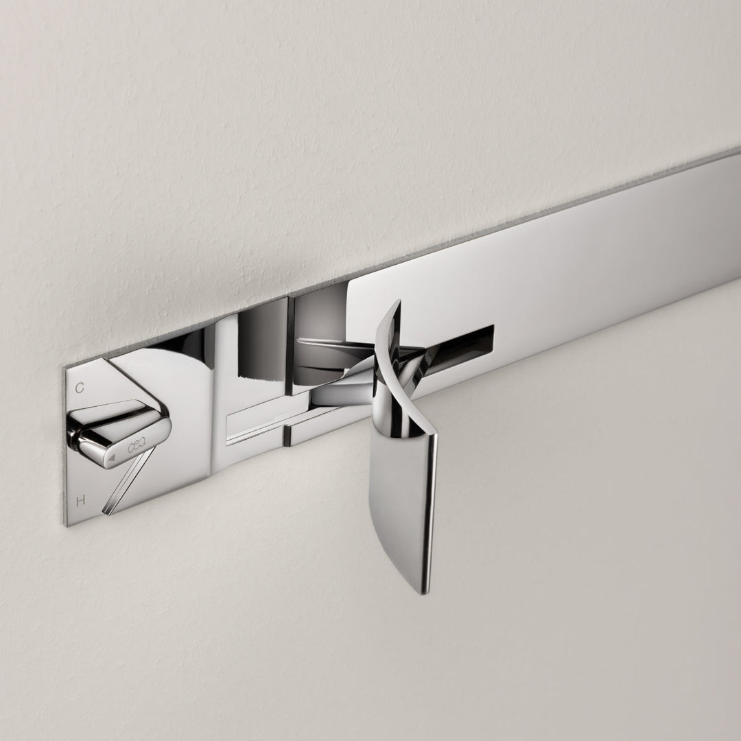 Cut Plus Wall mounted mixer with spout L. 230 mm