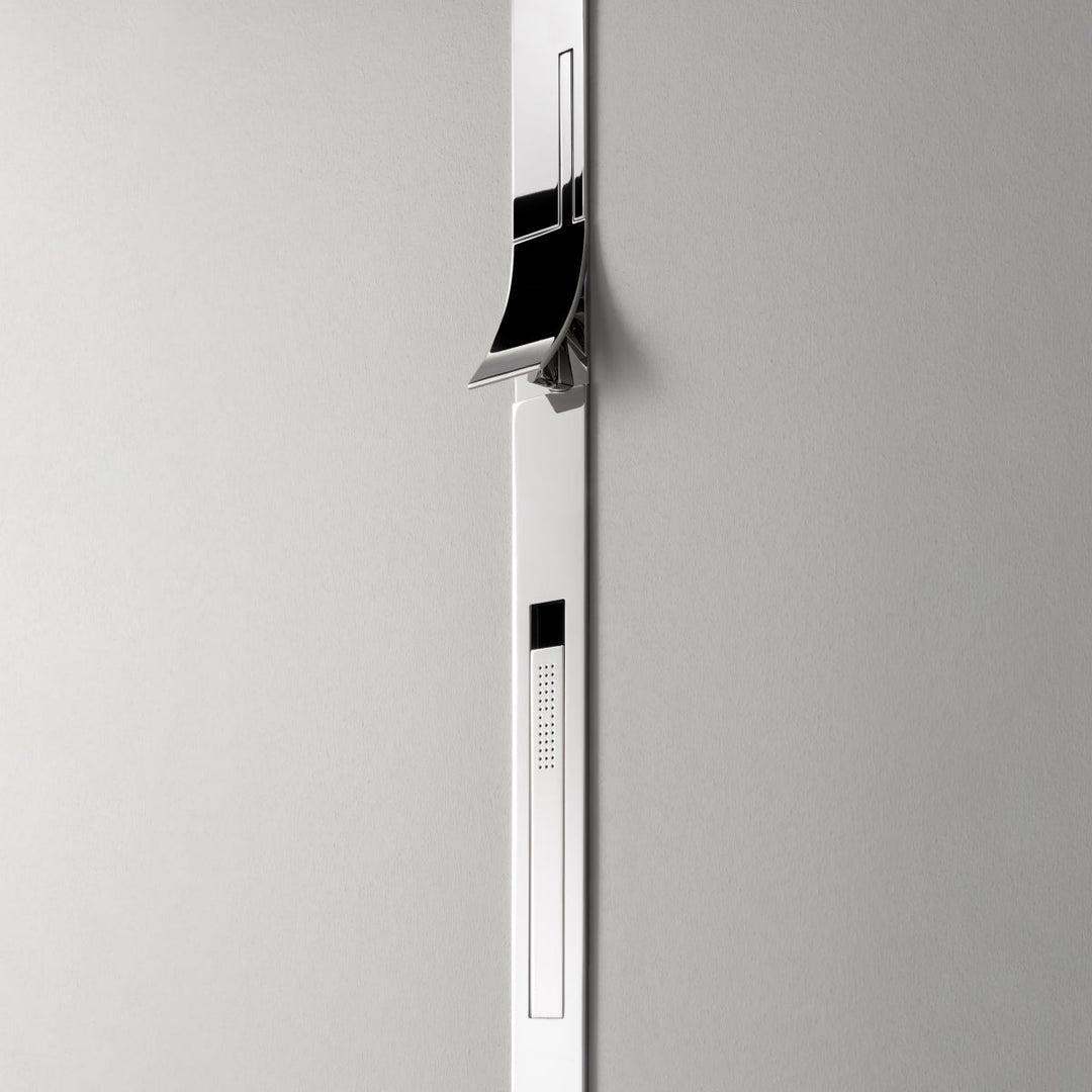 Cut Plus Column shower with mixer, 2 way diverter, built-in hand shower and showerhead with conical rain jet