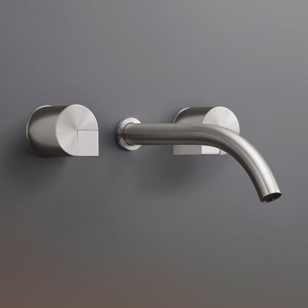 Duet Wall mounted dual handle mixer with spout L. 220 mm