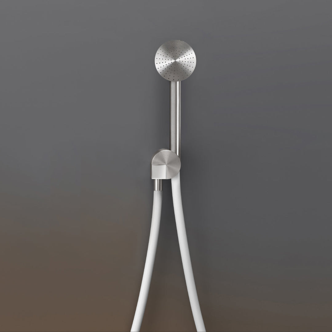 Hand Showers And Brackets Round hand shower with bracket and water connection