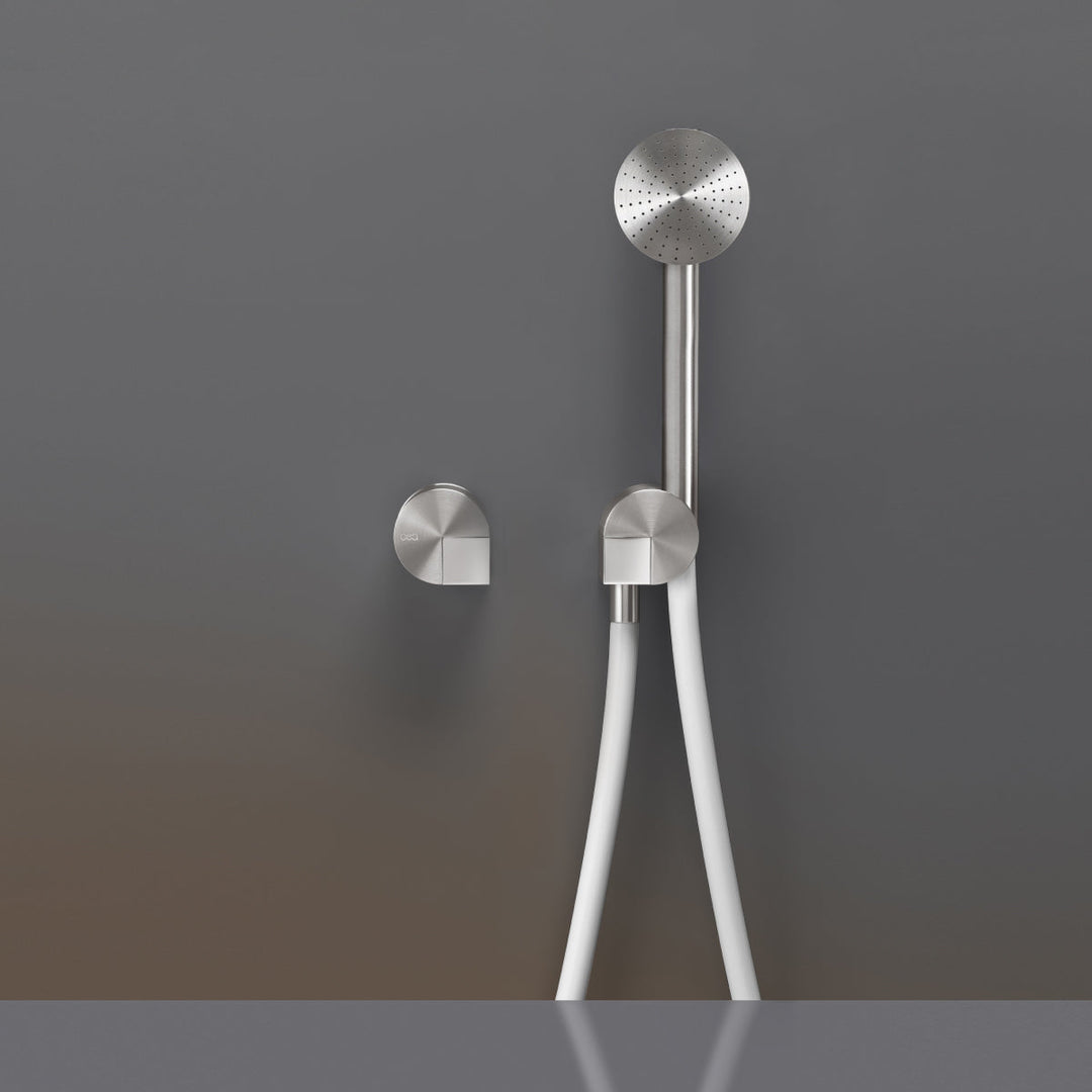 Duet Wall mounted mixer set for bathtub/shower with round hand shower Ø 65 mm