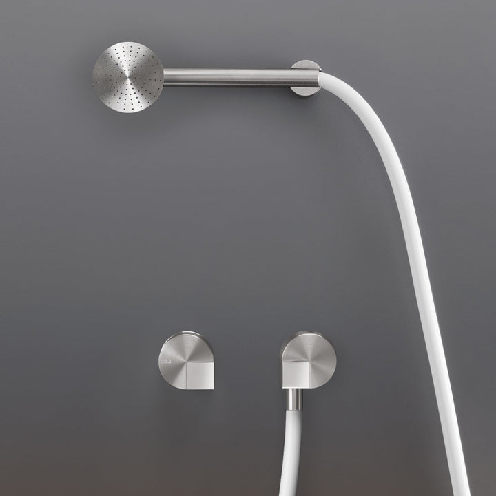 Duet Wall mounted mixer set for bathtub/shower with round hand shower Ø 65 mm