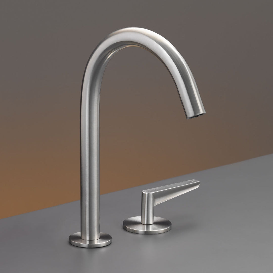 Flag Two-hole progressive mixer with swivelling spout H. 235 mm