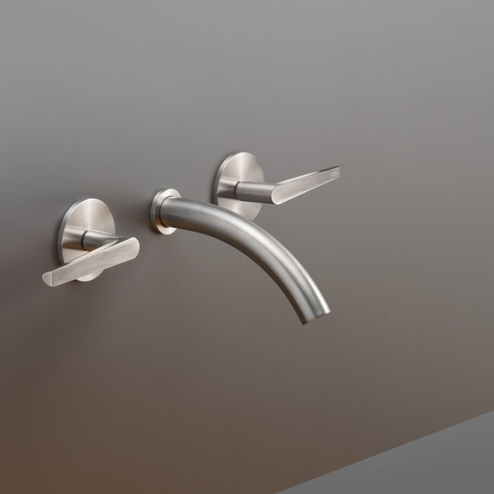 Flag Wall mounted dual handle mixer with spout L. 125 mm
