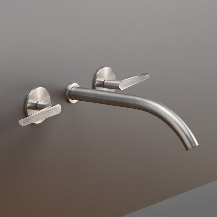 Flag Wall mounted dual handle mixer with spout L. 220 mm