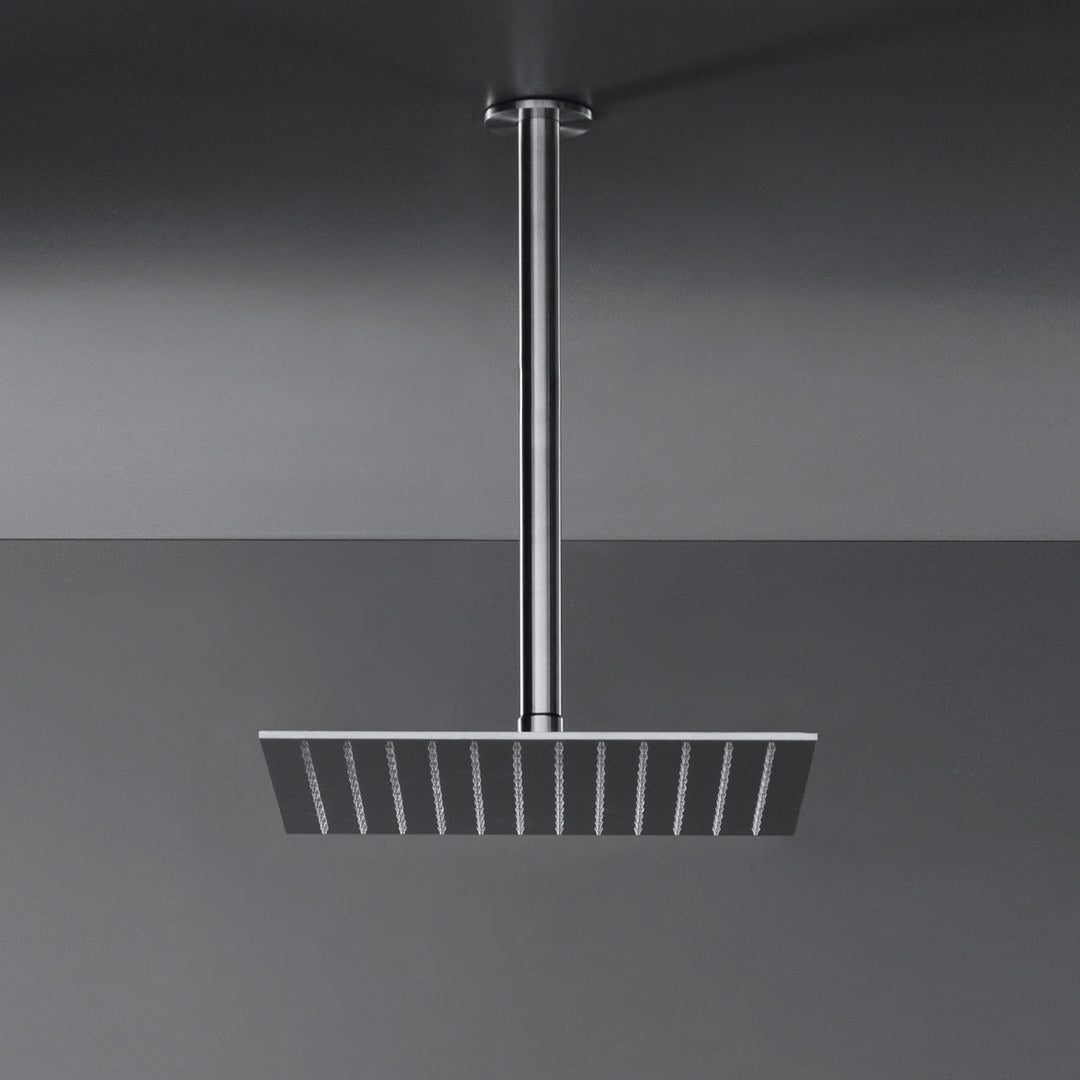 Shower Heads Square adjustable shower head with transparent silicone nozzles and pressure regulator