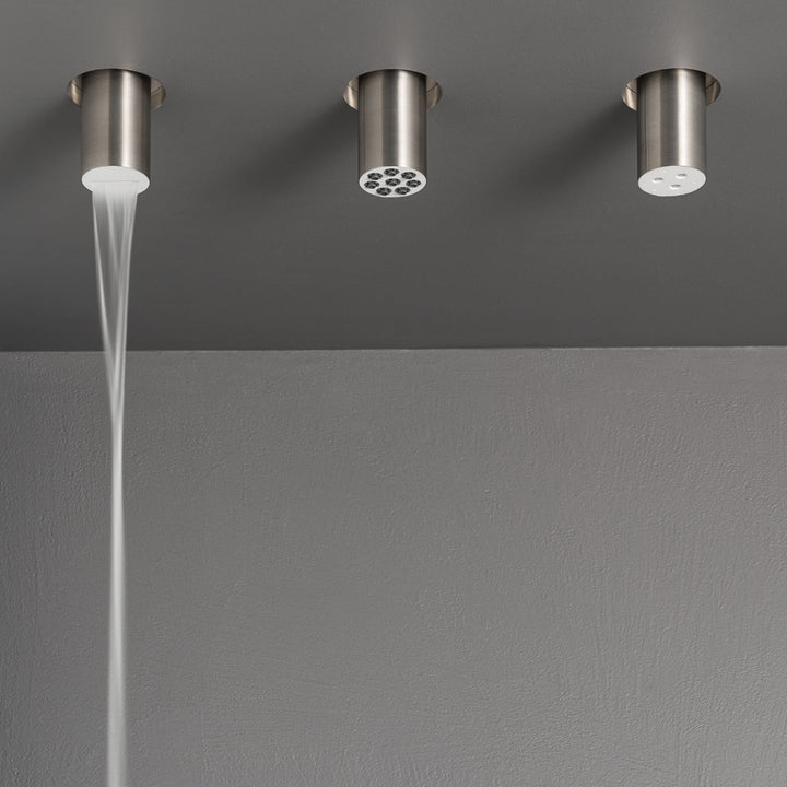 Wellness Semi- built-in shower head with Delrin® end and waterfall jet