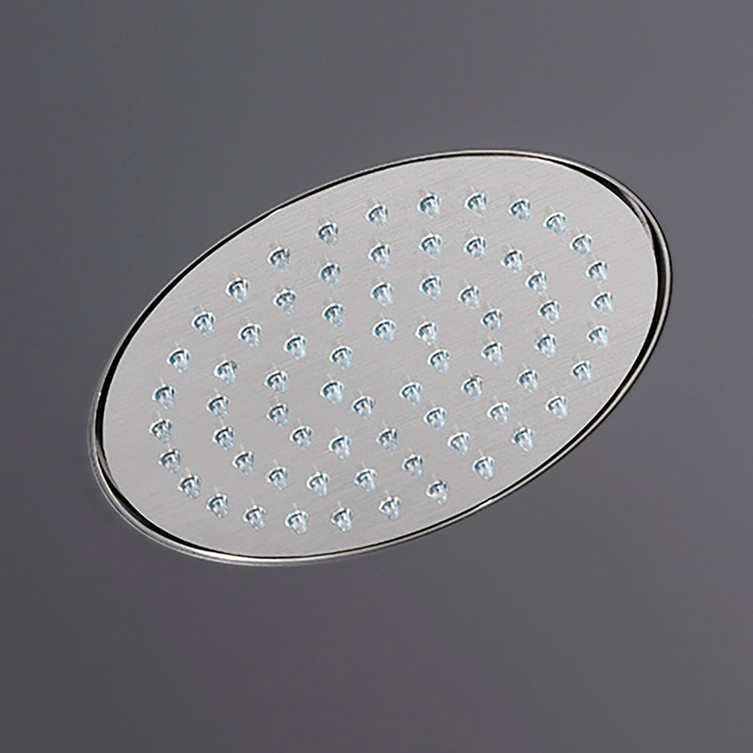 Shower Heads Built-in shower head with rain jet and transparent silicone nozzles