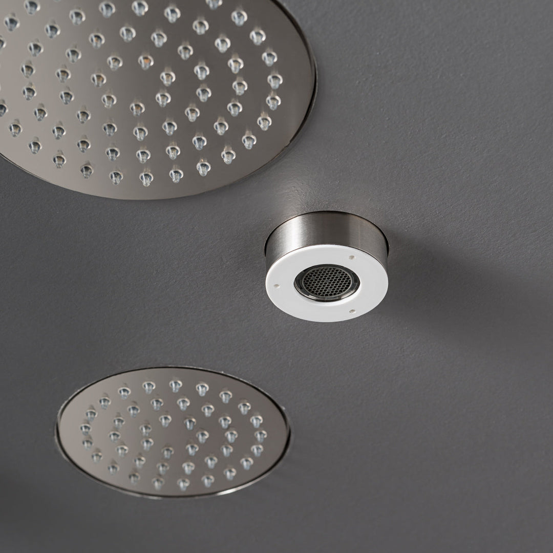Shower Heads Built-in shower head with rain jet and transparent silicone nozzles