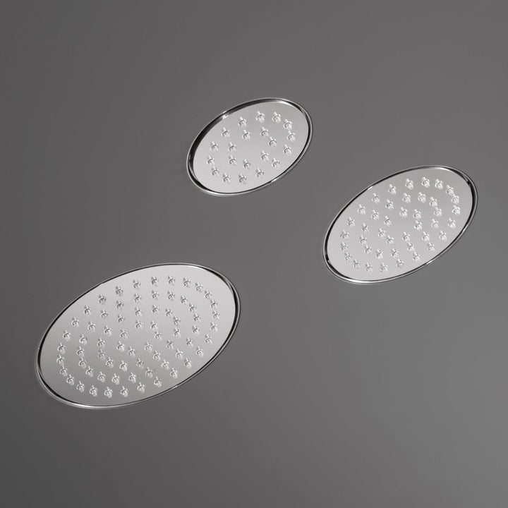 Shower Heads Built-in shower head set with rain jet and transparent silicone nozzles