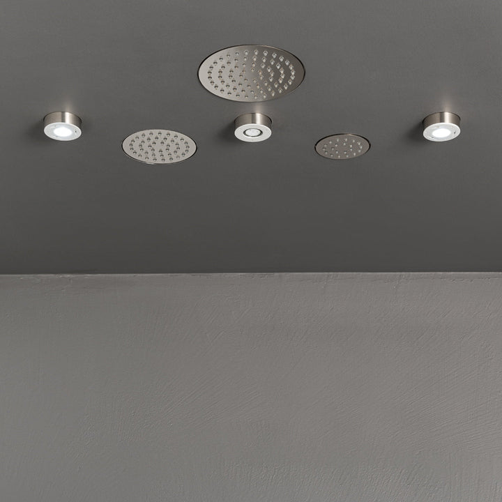 Shower Heads Built-in shower head set with rain jet and transparent silicone nozzles