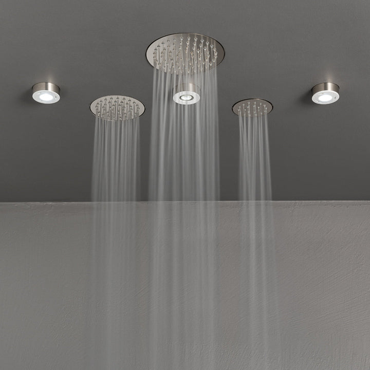 Shower Heads Built-in shower head set with rain jet and transparent silicone nozzles