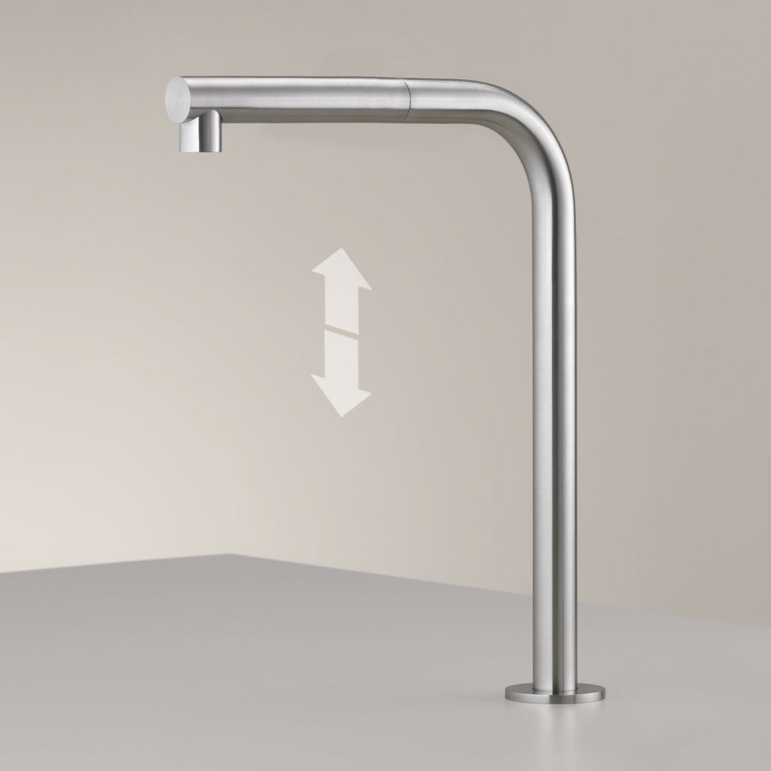 Sink Spouts With Pull Out Hand Shower Deck mounted up and down swivelling spout with pull-out hand shower