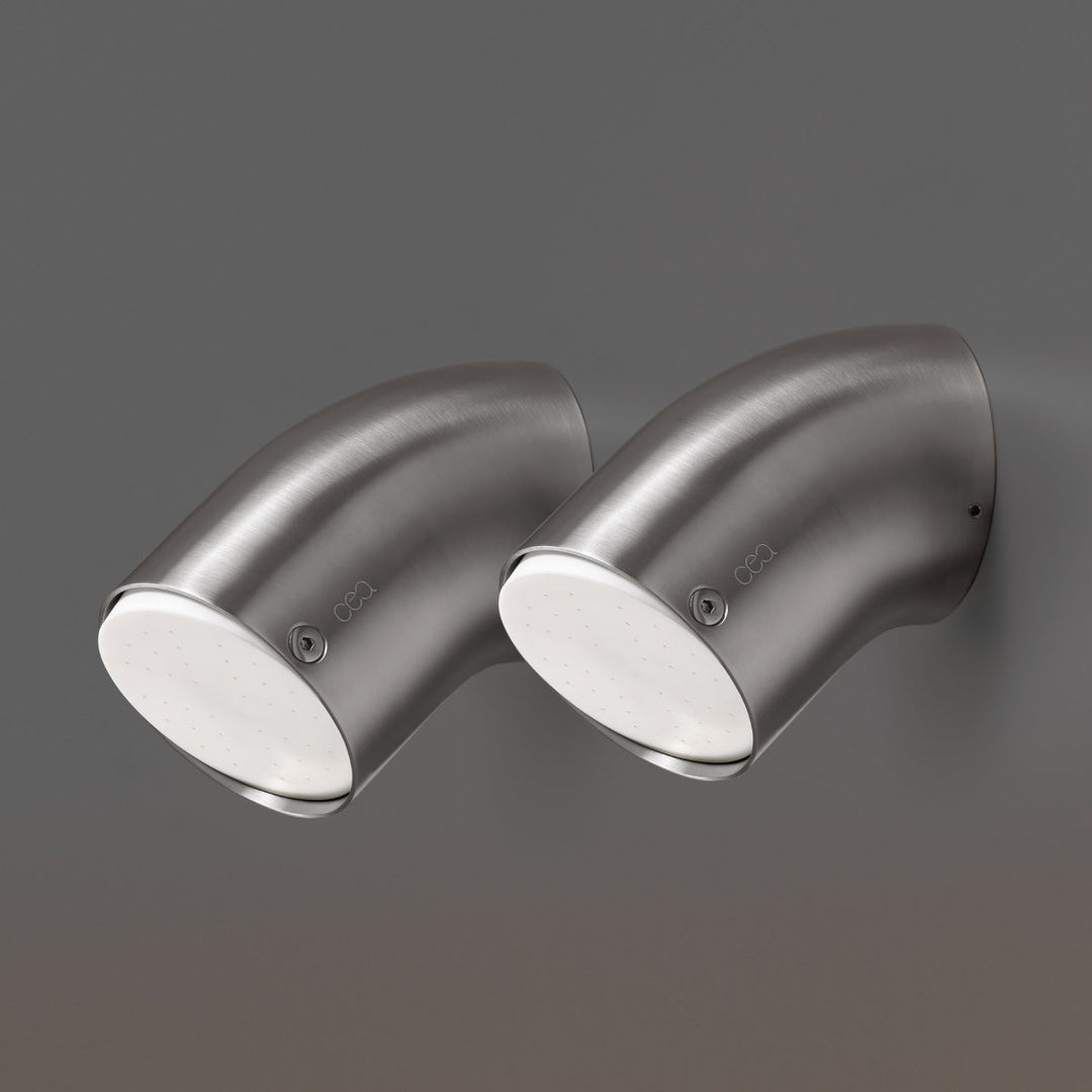 Shower Heads Adjustable shower head set with Delrin® end and rain jet