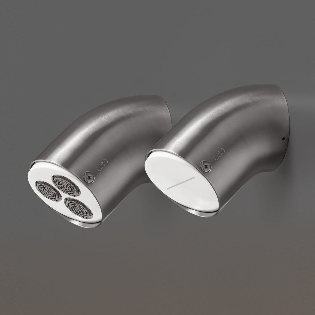 Shower Heads Adjustable shower head set, Delrin® end with conical rain jet and waterfall jet