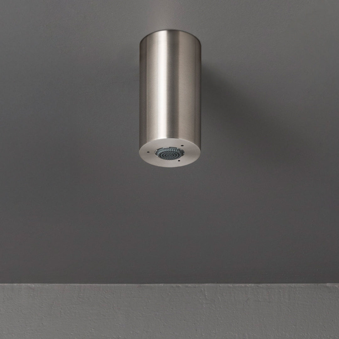 Wellness Shower head (Ø 50 mm, H. 100 mm) with conical rain jet, flush ceiling mounting