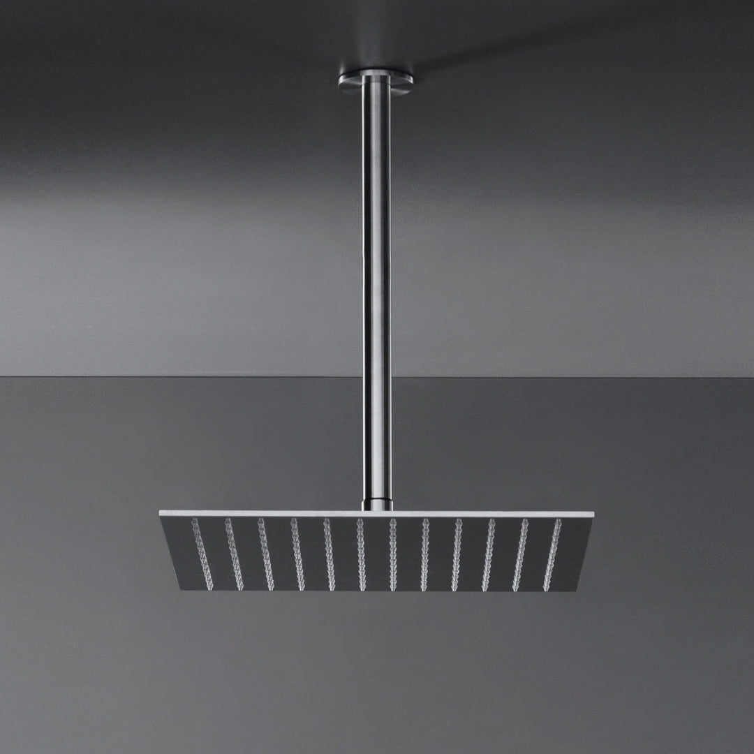 Shower Heads Square adjustable shower head with transparent silicone nozzles and pressure regulator