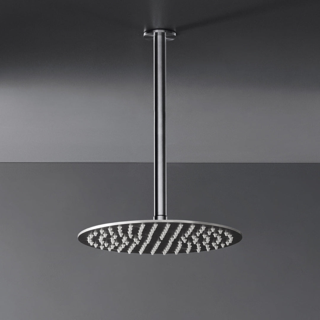 Shower Heads Round adjustable shower head with transparent silicone nozzles and pressure regulator