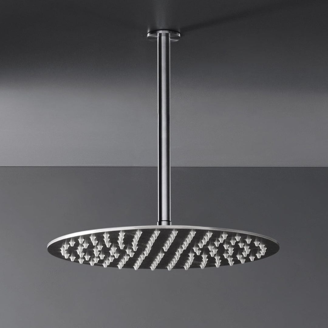 Shower Heads Round adjustable shower head with transparent silicone nozzles and pressure regulator