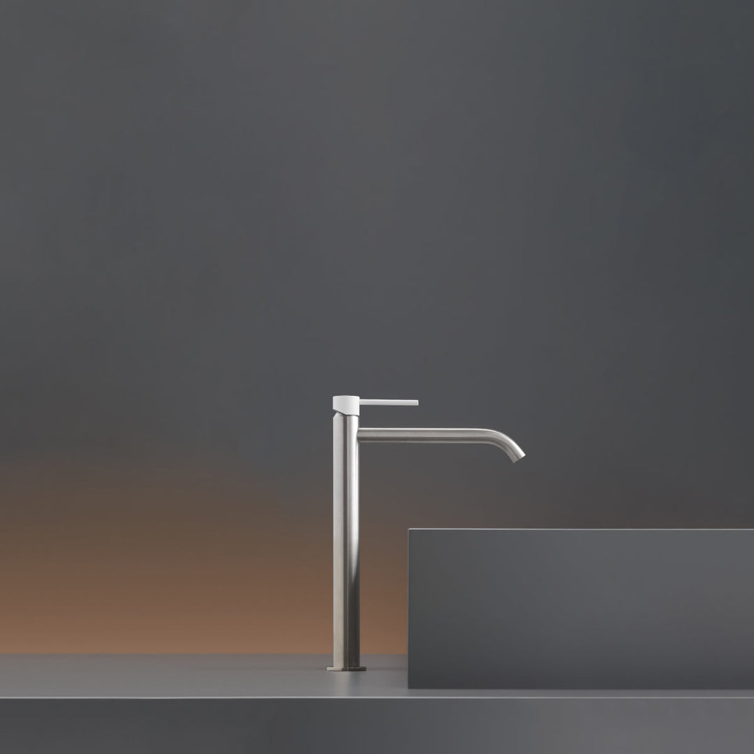 Gastone Deck mounted mixer with spout H. 305 mm, opening in cold water