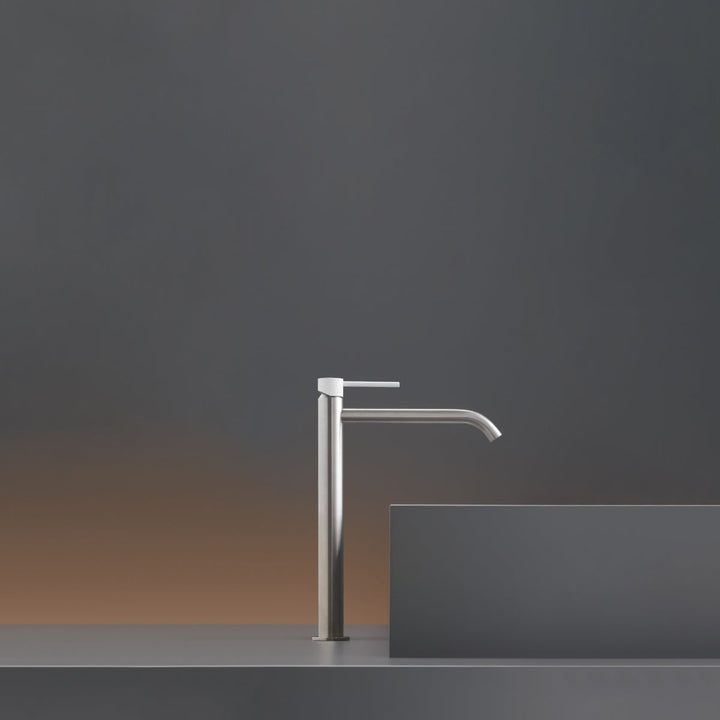 Gastone Deck mounted mixer with spout H. 305 mm, opening in cold water