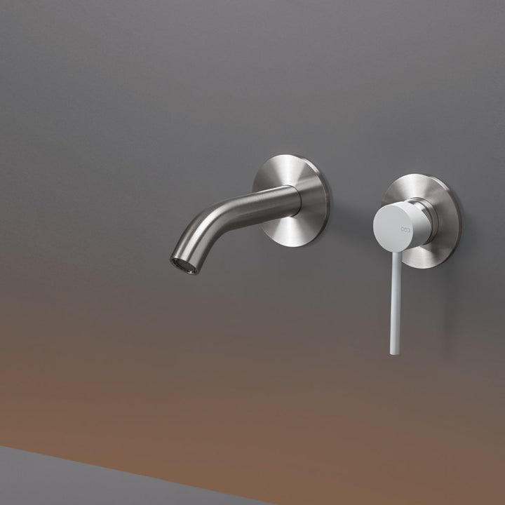 Gastone Wall mounted mixer with spout L. max. 125 mm