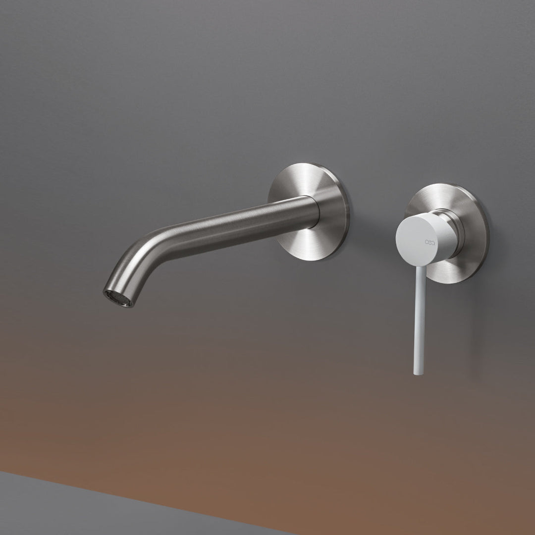 Gastone Wall mounted mixer with spout L. max. 185 mm