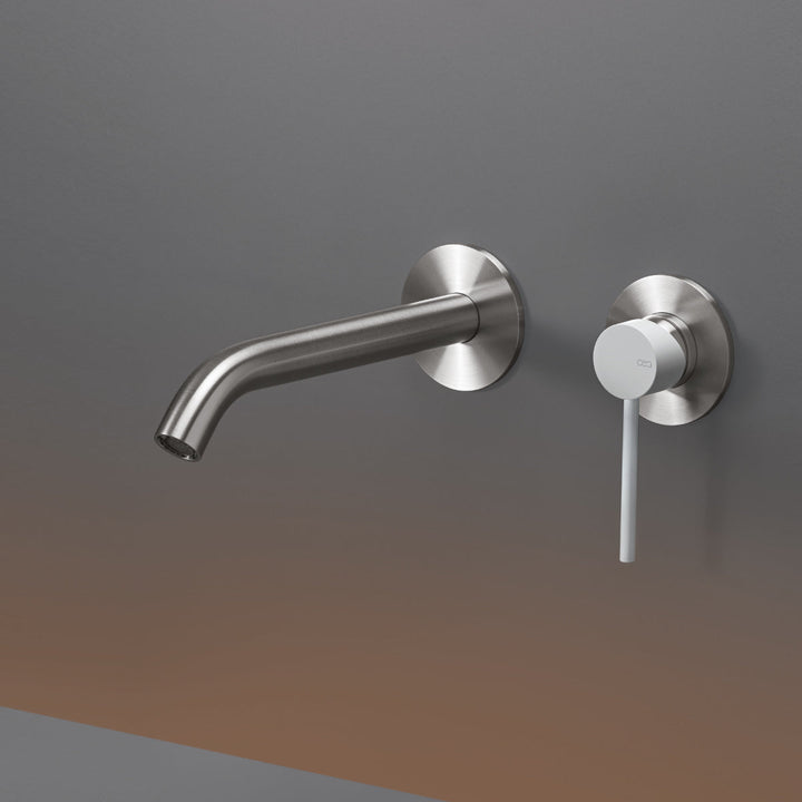 Gastone Wall mounted mixer with spout L. max. 185 mm