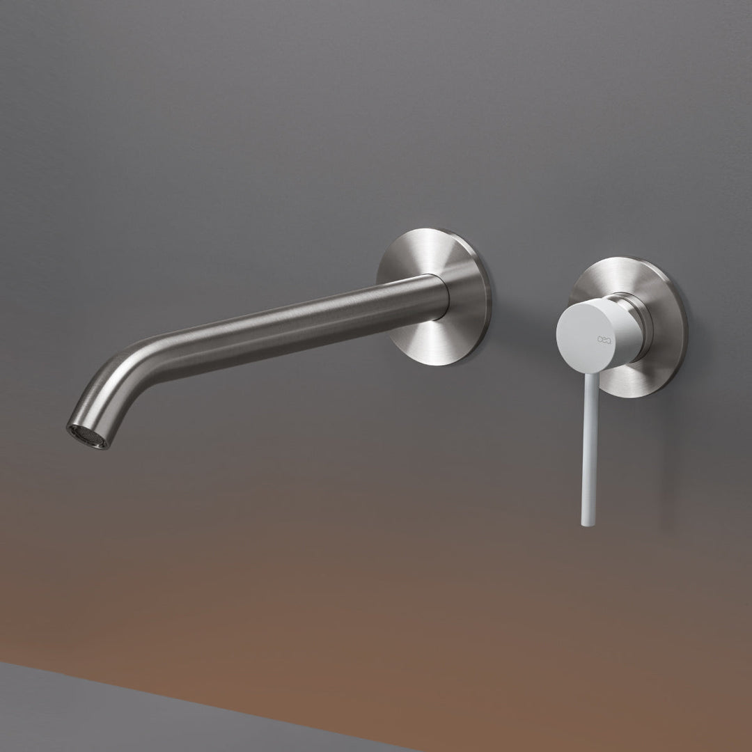 Gastone Wall mounted mixer with spout L. max. 215 mm