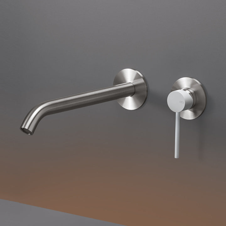 Gastone Wall mounted mixer with spout L. max. 215 mm