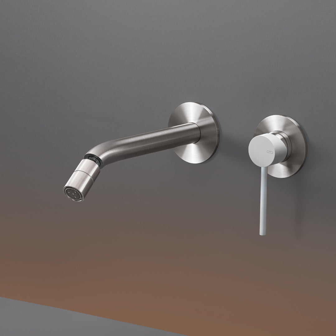 Gastone Wall mounted mixer with adjustable spout L. max. 165 mm