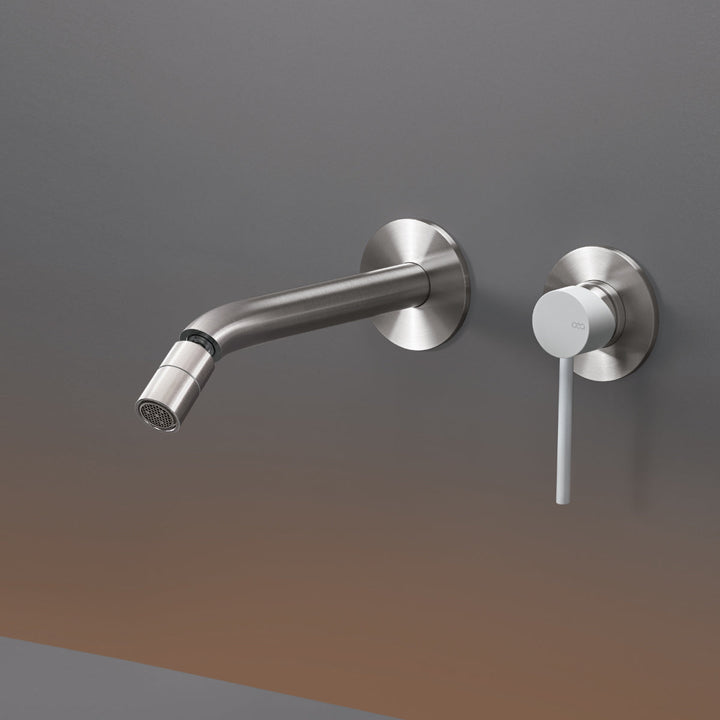 Gastone Wall mounted mixer with adjustable spout L. max. 165 mm