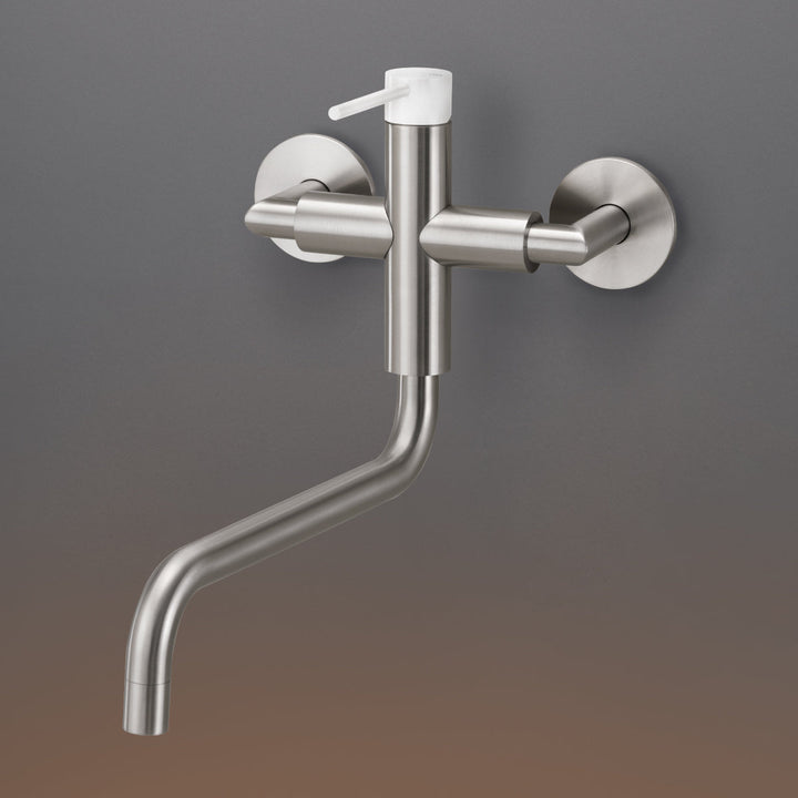 Gastone Wall mounted mixer, without built-in part, with swivelling spout