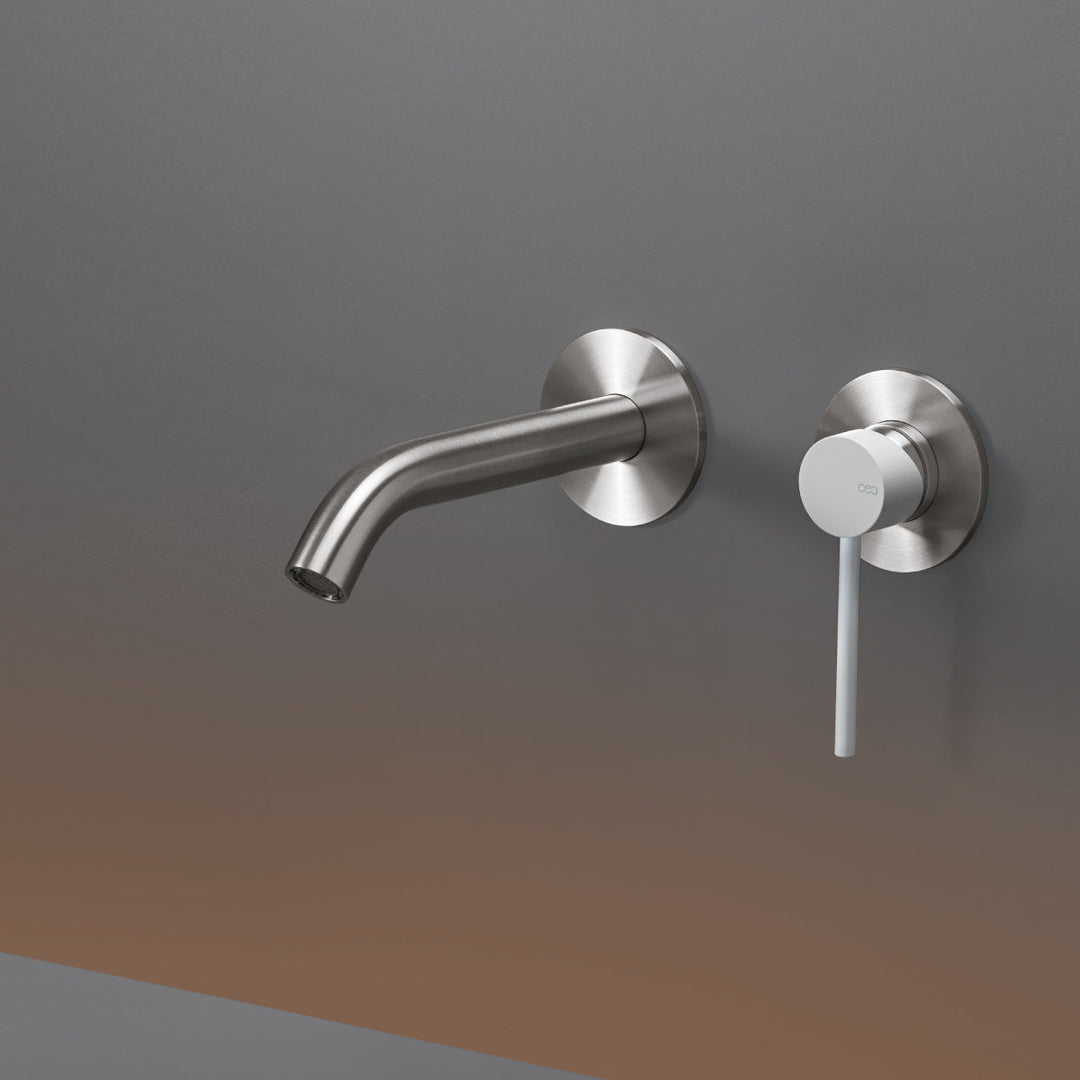 Gastone Wall mounted mixer with spout L. max. 155 mm