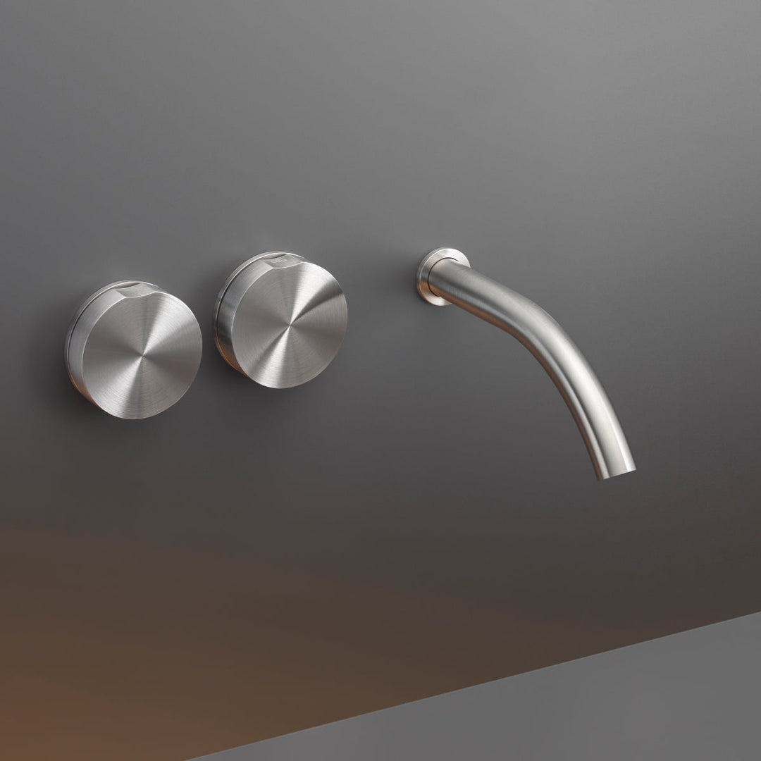 Giotto Wall mounted dual handle mixer with spout L. 170 mm