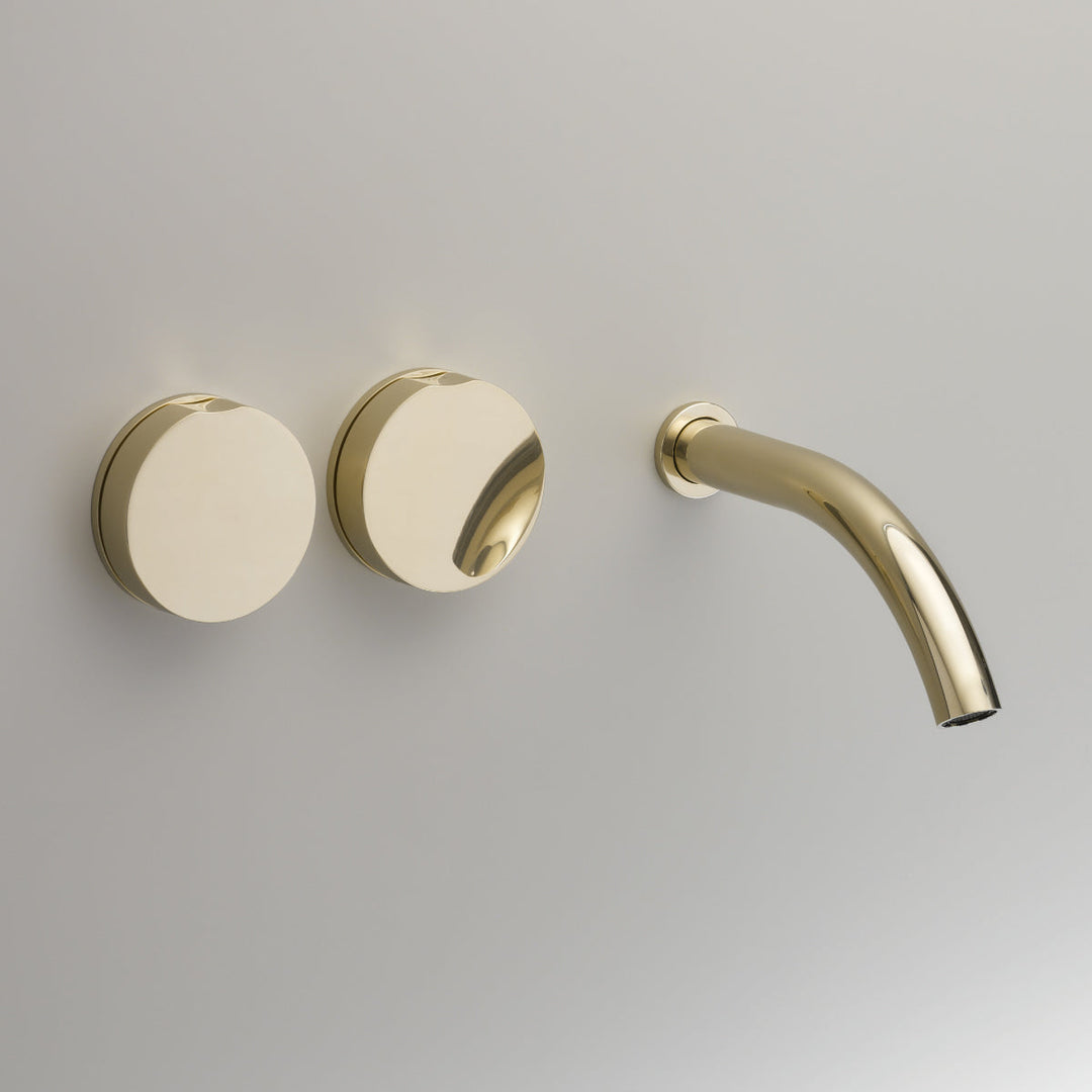 Giotto Wall mounted dual handle mixer with spout L. 170 mm