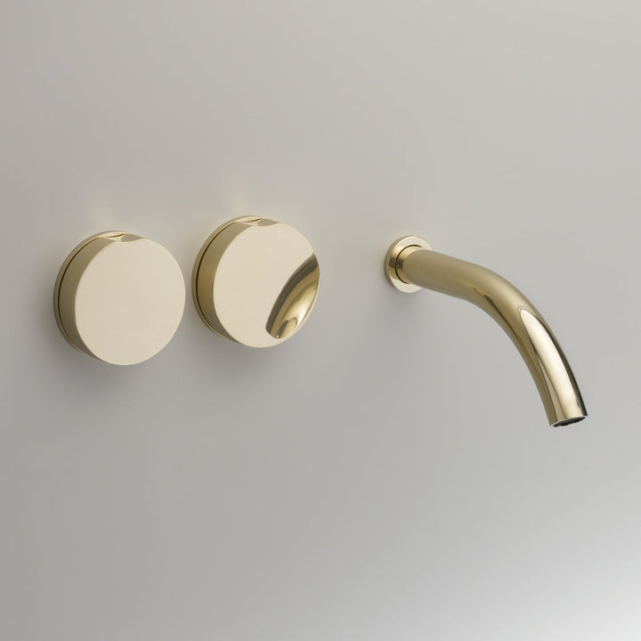 Giotto Wall mounted dual handle mixer with spout L. 170 mm
