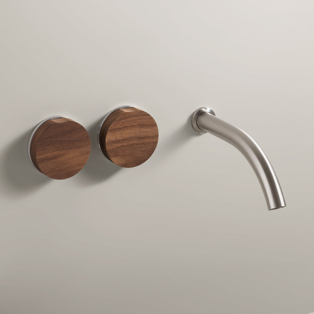 Giotto Wall mounted dual handle mixer with spout L. 170 mm