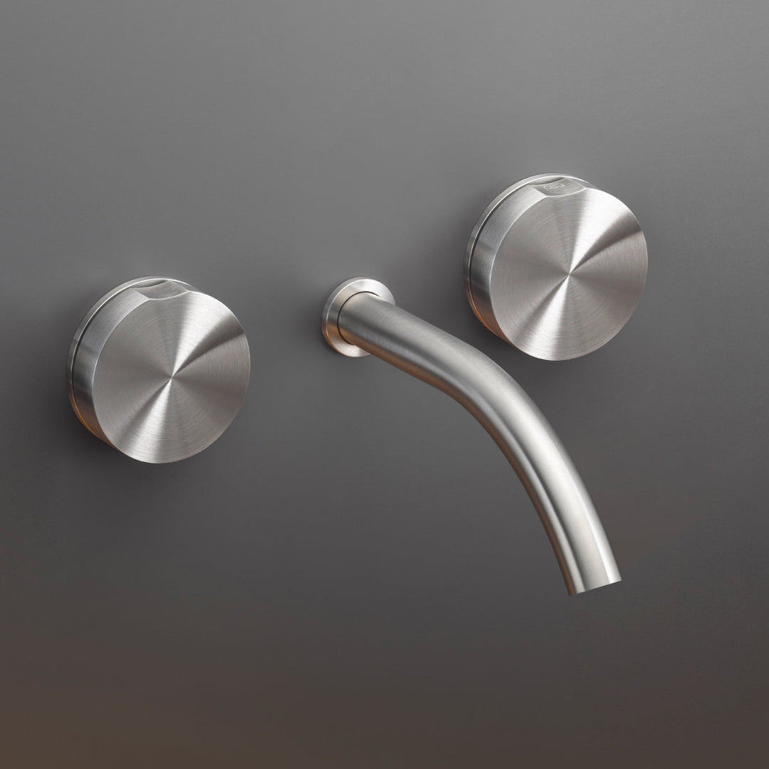 Giotto Wall mounted dual handle mixer with spout L. 170 mm