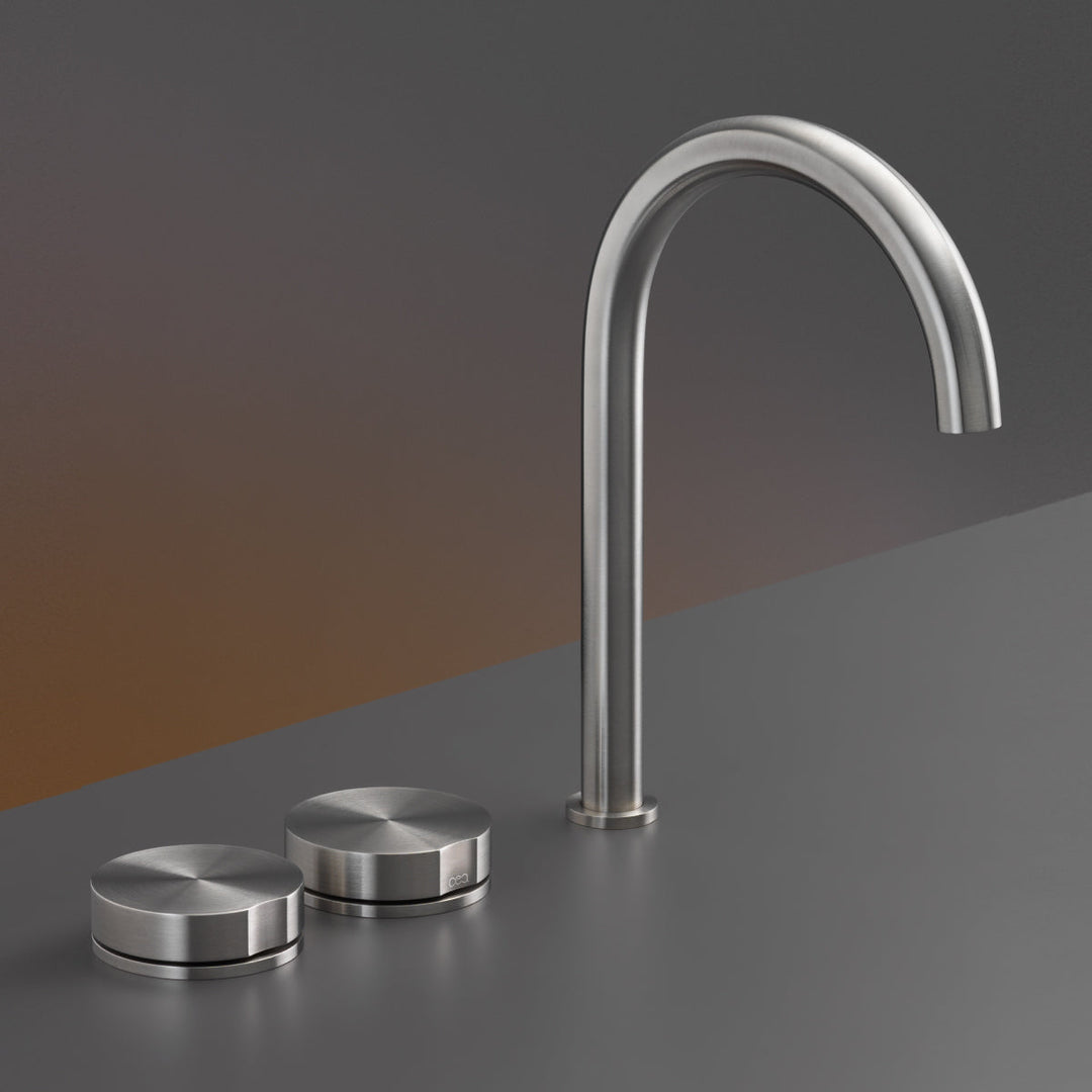 Giotto Three-hole mixer with swivelling spout H. 245 mm