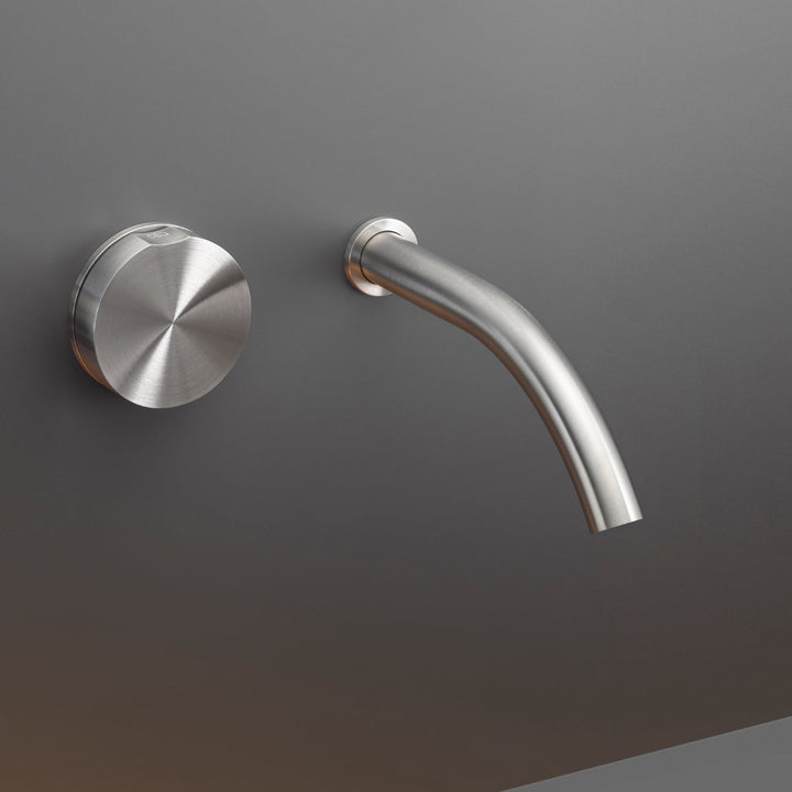 Giotto Wall mounted progressive mixer with spout L. 170 mm