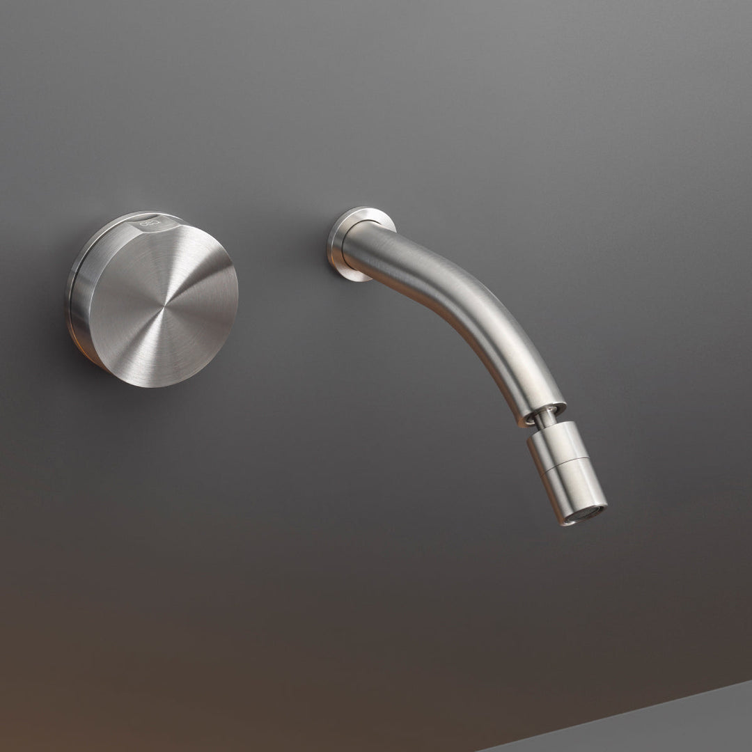Giotto Wall mounted progressive mixer with adjustable spout L. 170 mm