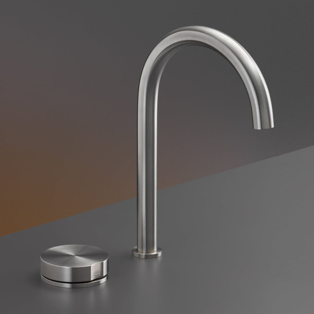 Giotto Two-hole progressive mixer with swivelling spout H. 245 mm