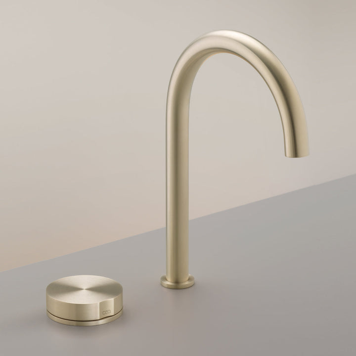 Giotto Two-hole progressive mixer with swivelling spout H. 245 mm