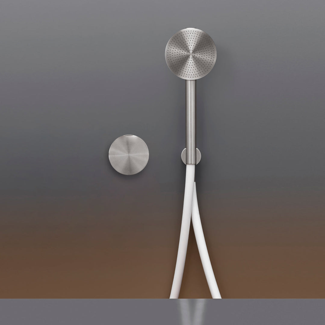 Giotto Wall mounted progressive mixer set for bathtub/shower with round hand shower Ø 80 mm