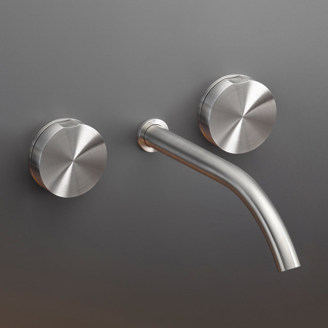 Giotto Wall mounted dual handle mixer with spout L. 220 mm