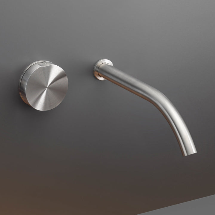 Giotto Wall mounted progressive mixer with spout L. 220 mm