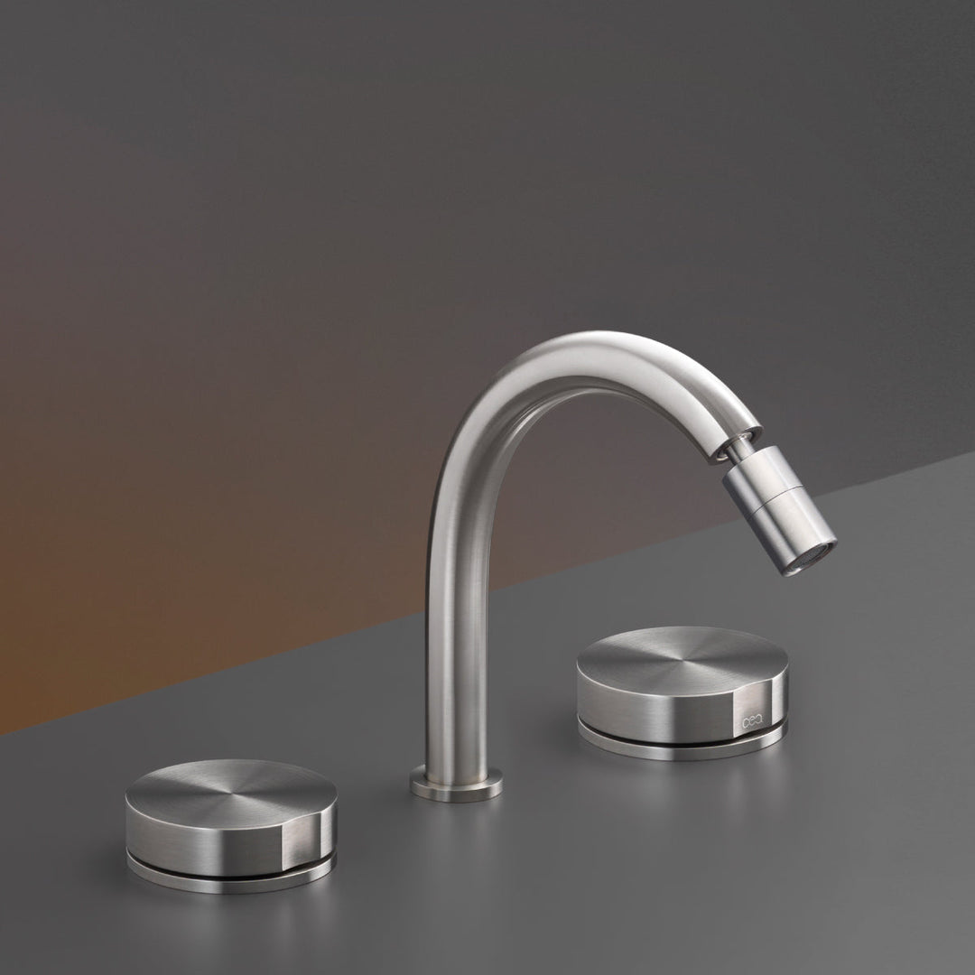 Giotto Three-hole mixer with adjustable spout H. 160 mm