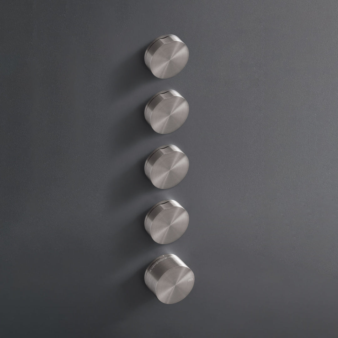 Giotto Plus Thermostatic shower mixer set with 4 shut-off valves